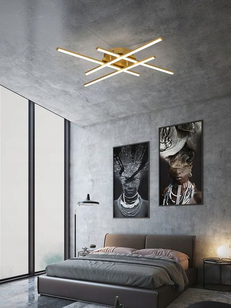 Złota lampa sufitowa LED wisząca regulowana żyrandol Plafon 4000K WOBAKO zdjęcie 3