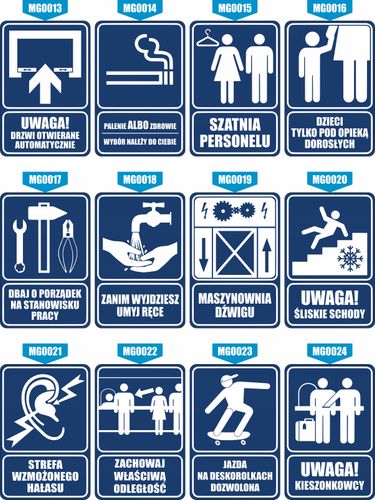 Tabliczka grawer informacyjna piktogram 20x15 nie blokuj lewej strony na Arena.pl