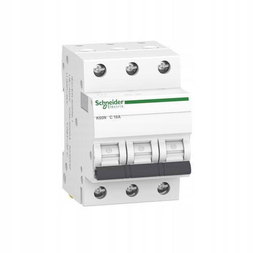Schneider Wyłącznik Nadprądowy C 16A 6kA AC 3P 3-Fazowy K60N A9K02316 na Arena.pl