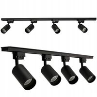 Oświetlenie Szynowe Szyna 1m 4x Reflektor LED GU10 Zestaw