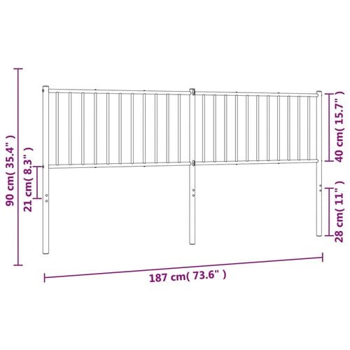 Metalowe wezgłowie, białe, 180 cm na Arena.pl