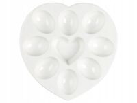 2 x Talerz porcelanowy na 8 jaj 20x20x2 cm Florina Serce