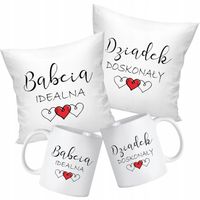 ZESTAW PREZENTOWY NA DZIEŃ BABCI I DZIEŃ DZIADKA Uroczy Kubek + Poduszka