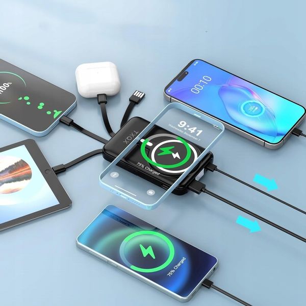 SZYBKI BEZPRZEWODOWY POWER BANK z MagSafe INDUKCYJNY PODSTAWKA 10000mAh zdjęcie 5