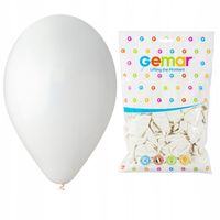 GEMAR Białe Klasyczne Pastelowe Balony Makaroniki Na Ślub 30 cm - 100 szt