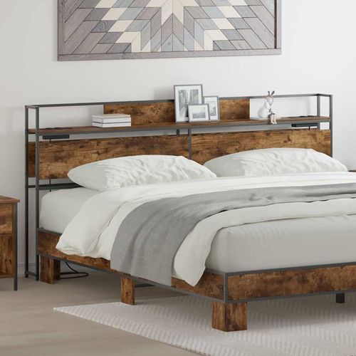 Zagłówek do przechowywania z półką Wędzony dąb 180 cm na Arena.pl