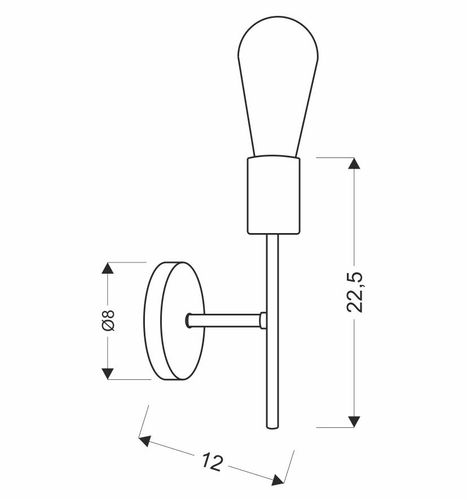 Crespilo lampa kinkiet czarny 1x40 E27 na Arena.pl