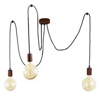 LAMPA WISZĄCA PAJĄK 3*1,5M  RDZA PATYNA NATURALNA E27