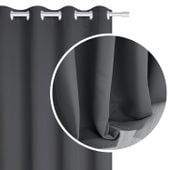 Zasłona gotowa na przelotkach HOLD 140x250 blackout grafitowa