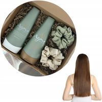 Zestaw prezentowy po keratynie AGAVE szampon odżywka 2x gumka jedwabna