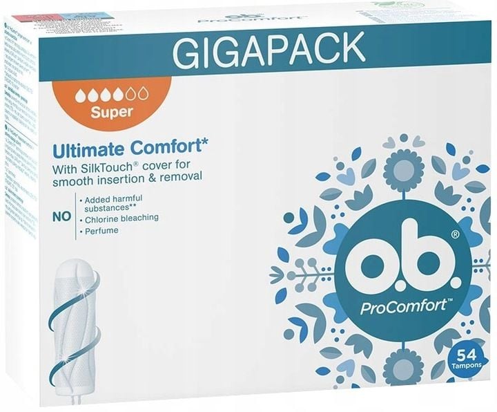 O.B. ProComfort Super TAMPONY 54 sztuki zdjęcie 4