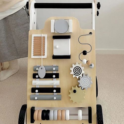 CHODZIK DLA DZIECKA PCHACZ DREWNIANY JEŹDZIK TABLICA MANIPULACYJNA PREZENT na Arena.pl