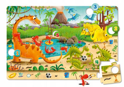 gra maxi puzzle dinozaury 4410 na Arena.pl