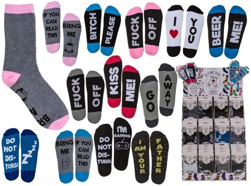 Długie Skarpetki ze Śmiesznym Napisem IF YOU CAN READ THIS BRING ME COFFEE na Arena.pl