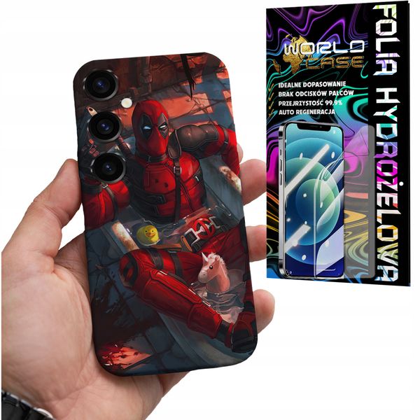 ETUI CASE DO SAMSUNG S23 FE - DEADPOOL MARVEL FILMY SERIALE + FOLIA zdjęcie 1