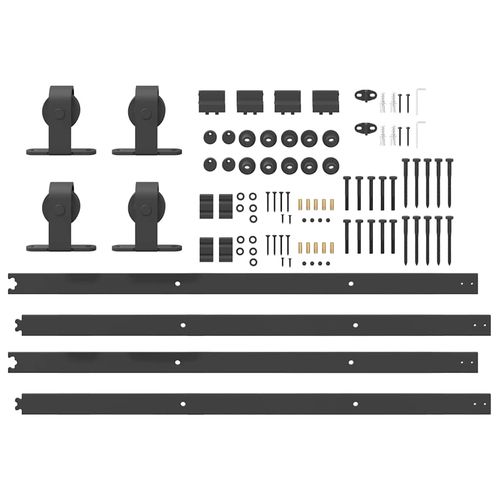 System do montażu drzwi przesuwnych, 305 cm, stal, czarny na Arena.pl