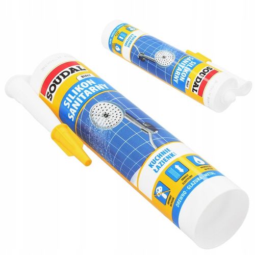 Silikon Sanitarny BIAŁY Łazienki WC Kuchni Płytek Elastyczny Grzybobójczy na Arena.pl