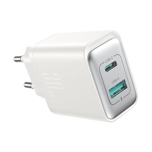 ładowarka sieciowa usb-c - usb-a 30w pd - biała na Arena.pl