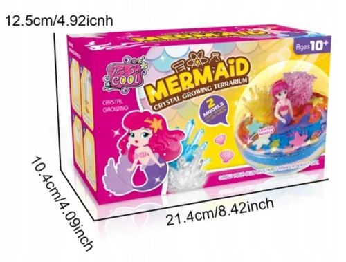 ZESTAW KREATYWNY SYRENKA MAGICZNE TERRARIUM DIY LAMPKA LED KRYSZTAŁ na Arena.pl