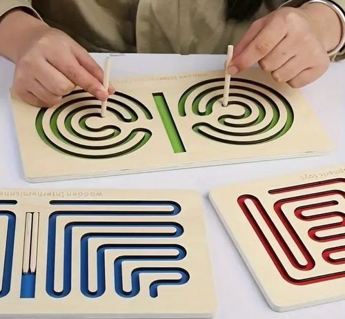 Trening Prawej i Lewej Półkuli Mózgu 3 tablice drewniane do treningu motory na Arena.pl