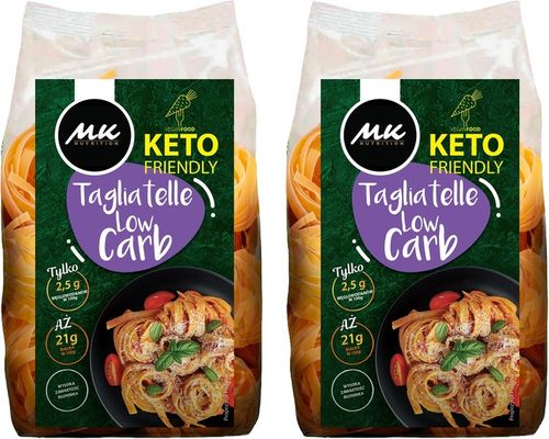 KETO Makaron białkowy Tagliatelle Wstążki TYLKO 2,5g węglowodanów LOW na Arena.pl