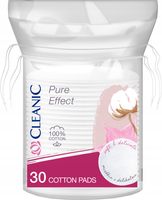 CLEANIC PURE EFFECT PŁATKI KOSMETYCZNE 100% BAWEŁNA 30 SZT