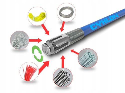 MOCNY OBROTOWY ZESTAW CYKLON DO CZYSZCZENIA KOMINA OD DOŁU 12M + 3 na Arena.pl