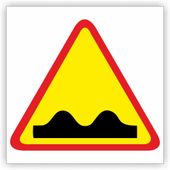 ZNAK DROGOWY TABLICA informacyjna A-11 NIERÓWNA DROGA 40cm