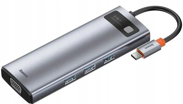 BASEUS ADAPTER HUB USB-C 3xUSB HDMI 9w1 RJ45 SD zdjęcie 7