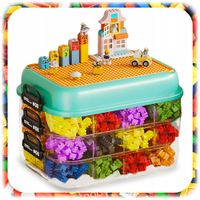 Pojemnik na klocki LEGO organizer zabawki pudełko z przegródkami piętrowy