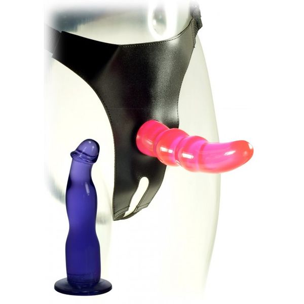 Strap On zestaw z dwoma dildo zdjęcie 2