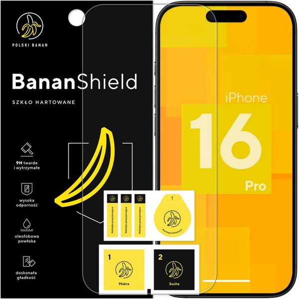 Szkło hartowane 9H BananShield do Apple iPhone 16 Pro zdjęcie 1