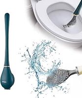 szczotka toaletowa silikonowa z pojemnikiem zieleń