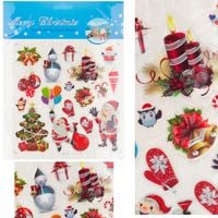 NAKLEJKI ŚWIĄTECZNE PREZENTY OZDOBY BOŻNOARODZENIOWE NA SZYBĘ OKNO zestaw