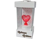 RODZICE RODZICOM ZNICZ LAMPION NA GRÓB LA250 BIAŁY+SERCE CZERWONE LED