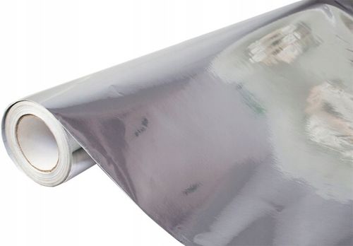 FOLIA OKLEINA LUSTRZANA CHROM SREBRNA 152cmx50cm na Arena.pl