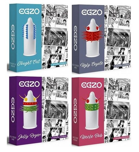 EGZO Prezerwatywy Stymulujące Kolce Wypustki Potęgujące Orgazm 4szt na Arena.pl