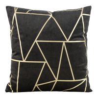 POSZEWKA WELUR VELVET TRÓJKĄTY 45X45 CM CZARNA