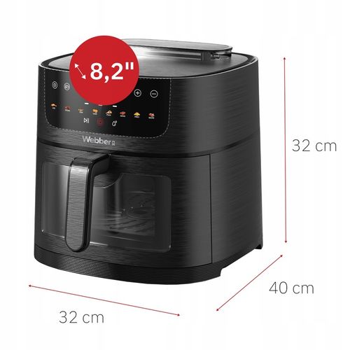 Frytkownica beztłuszczowa 8L Air Fryer Webber 1800W +WIFI +8 programów na Arena.pl