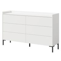 Komoda z szufladami Liam 6S 150 Biała