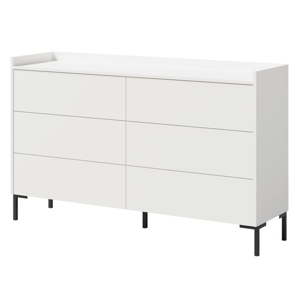 Komoda z szufladami Liam 6S 150 Biała zdjęcie 1