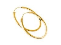 POZŁACANE KOLCZYKI GŁADKIE KOŁA KÓŁKA 3CM POŁYSK