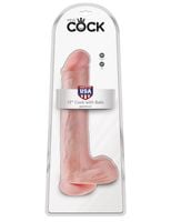 13' cock with balls flesh dildo z jądrami cieliste 33cm king cock