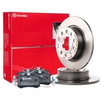 BREMBO TARCZE KLOCKI HAMULCOWE TYŁ TYLNE AUDI A3 8P1 8PA SEAT ALTEA LEON