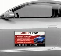 MAGNES na samochód MATA MAGNETYCZNA REKLAMA 30x60 CM SERWIS MECHANIK