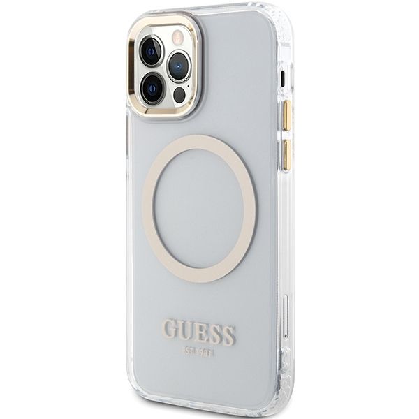 Etui Guess do iPhone 12, iPhone 12 Pro, Złoty, MagSafe zdjęcie 2