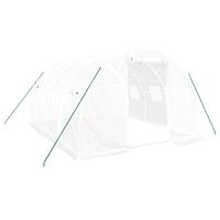 Szklarnia ze stalową ramą, biała, 12 m² 4x3x2 m