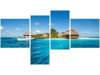 100 55CM OBRAZ 4 ELEM MÓJ DOM PŁÓTNO DRUK