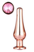korek analny gleaming love rose gold pleasure plug m dreamtoys