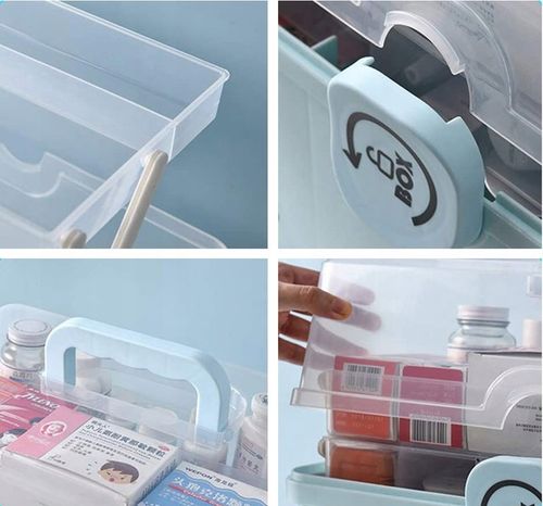 ORGANIZER POJEMNIK NA LEKI KASETKA APTECZKA DWUPOZIOMOWA Z BLOKADĄ DUŻA XXL na Arena.pl